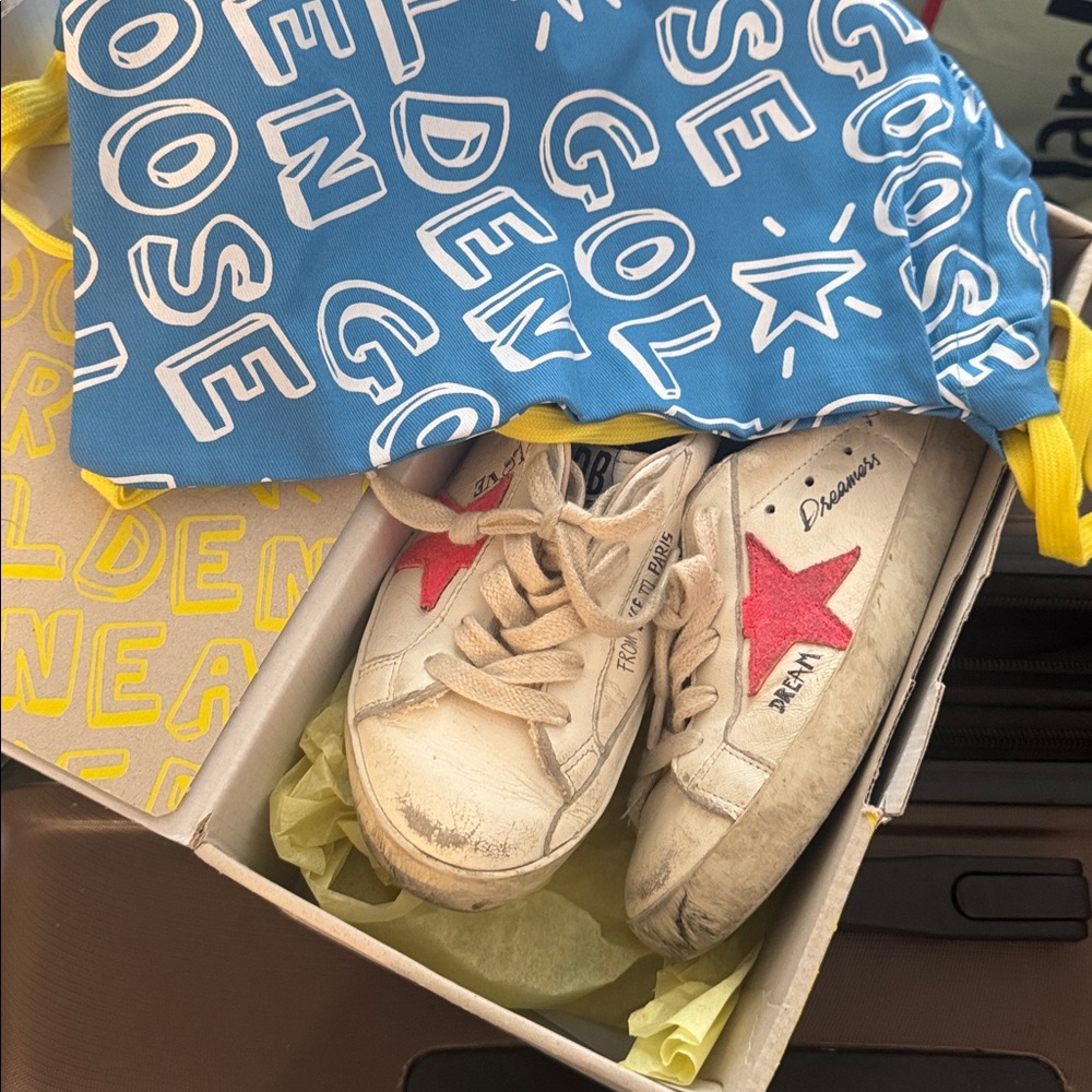 Girls AUTHENTIC Golden Goose White and Pink Casual Sneakers size 28 toddler (11)